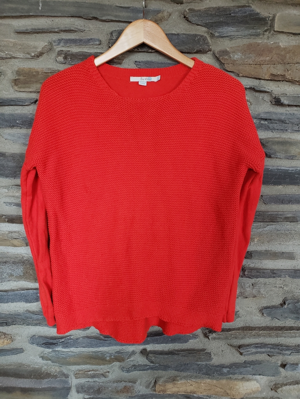 Boden Red Woven Sweater Sz 10